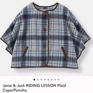 Janie & Jack RIDING LESSON Plaid Cape/Poncho